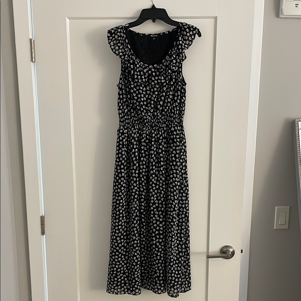 Madewell Black and White Floral Women's Dress